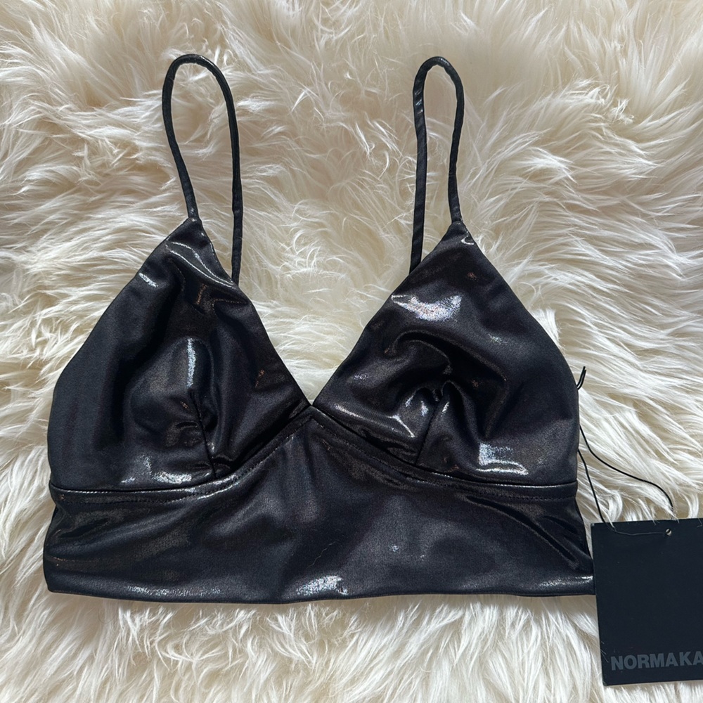 NWT Norma Kamali Slip Bra Tp